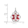 thumbnail image 3 of Collier Pendentif Breloque Médicale en Or Blanc 14 K avec Chaîne, 3 of 4