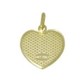 thumbnail image 2 of 14k Yellow Gold, Light Weight Cupid Angel Laser Engraved Heart Pendant 18mm with 18" Dainty Neck Chain, 2 of 7