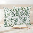 thumbnail image 3 of Eucalyptus Leaf Pillow Covers 2 Pack Green Plant Pillowcase Waterproof Outdoor Throw Pillow Cover for Patio Garden Square Cushion 18”x18”, 3 of 9
