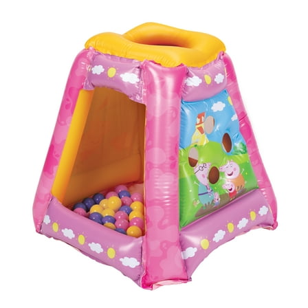 Peppa Pig Preschool Indoor Inflatable Ball Pit Playland Includes 20 Soft Flex Balls Child 2 Years Pink