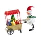 thumbnail image 5 of Adorno de escritorio Muñeco de nieve navideño empujando Figura linda con luz para jardín de hadas navideño DIY hecho a mano, 5 of 9