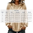 thumbnail image 3 of Hurxie Women Casual Hoodie Velour Long Sleeves Fashion Pullover Loose Fit Tunic Winter Tops Comfy Shirts, 3 of 7
