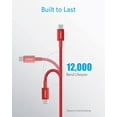 thumbnail image 5 of Anker 333 USB C to USB C Charging Cable 100W 6ft Nylon,2-Pack|Red, 5 of 7