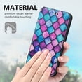 thumbnail image 2 of OnePlus Nord N200 5G Case, OnePlus Nord N200 5G Wallet Case PU Leather and Hard PC RFID Blocking Slim Durable Protective Phone Case Cover For OnePlus Nord N200 5G,Purple Rhombus, 2 of 10