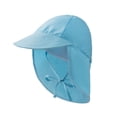 thumbnail image 1 of Sombrero para el sol con protección solar para niños Sombrero de playa transpirable de color sólido, 1 of 5