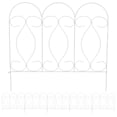 thumbnail image 6 of Sunnydaze Traditional 24" x 24" White Steel Decorative Garden Fence Panels (5 Count), 6 of 8