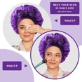 thumbnail image 5 of Gorro de dormir de satén con lazo para mujer, banda elástica, gorro de ducha de noche ajustable, cubierta de cabeza de cabello sólido, turbante de capó, 5 of 5
