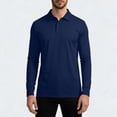 thumbnail image 6 of Men's Sporty UV Protection Sun Shirt Regular Fit Solid Color Long Sleeve Quick Dry Lightweight Breathable Sun Block Top for Outdoor Activities and Daily Wear Navy XL, 6 of 6