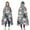 Gray Christmas Snowman, variant on Wearable Blanket,Multicolor Christmas Snowflake Pattern Hooded Wearable Flannel Blanket for Adults & Teens,Winter Poncho Shawl Wrap Cape Cozy Anti-Pill,60"x80"