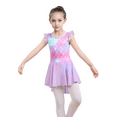 thumbnail image 2 of Yuyuekeji Girls Dance Ballet Leotards,Kids Ruffle Sleeve Tutu Girls Skirted Dress 4-11 Years, 2 of 6