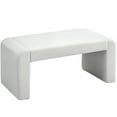 thumbnail image 1 of HOMCOM Banc de Bout de Lit Rembourré 39 Pouces en Forme de U Banc d'Entrée Blanc, 1 of 10