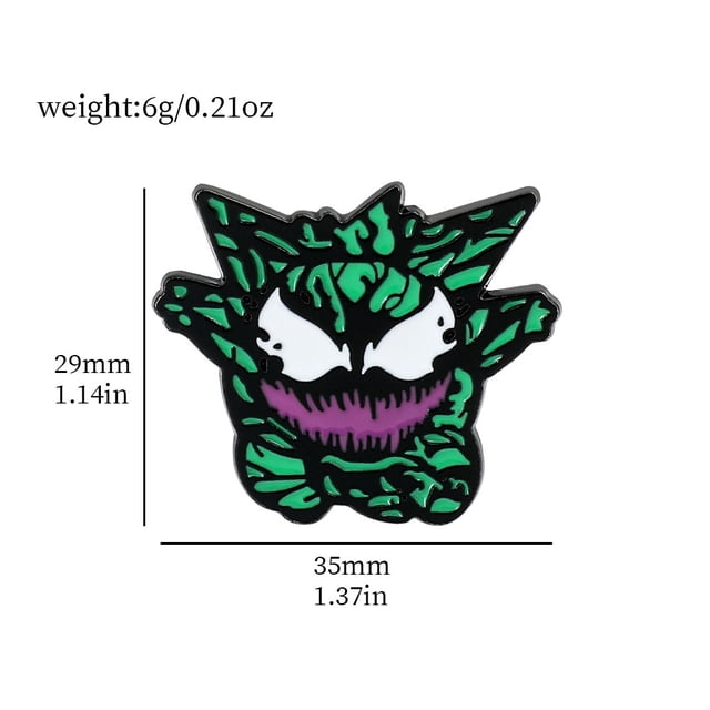 Anime Monster Gengar Esmalte Pin Pokemon Broche Juego Pins Solapa Insignias Monstruo Dibujos Animados Joyería Accesorio Regalo