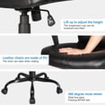 thumbnail image 4 of HForesty Home Office Chair - Executive Office Chair Adjustable Computer Desk Chair with Lumbar Support, Padded Armrest, Comfy Cushion Seat for Work, Study, 4 of 8