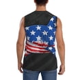 thumbnail image 4 of Pofeuu Shark With USA Flag Print Men's Muscle T-Shirt, Sleeveless, Muscle Tank, Classic Muscle Tee Top For Men Casual Sleeveless Muscle T-Shirt Trendy Clothes-Medium, 4 of 7