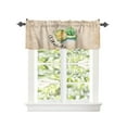 thumbnail image 2 of Kitchen Cafe Valance Curtain for Small Windows,Farm Vegetables Artichoke Plant Rod Pocket Short Valances Farmhouse Barn on Kraft Paper Window Treatment Panel for Living Room/Bedroom/Bathroom,54x18in, 2 of 9