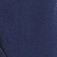 thumbnail image 4 of DKNY Womens Navy Stretch Zippered Twist Front Velvet 3/4 Sleeve Jewel Neck Above The Knee Party Fit + Flare Dress 10, 4 of 4