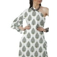 thumbnail image 2 of Moomaya Designer Printed One Shoulder Bell Sleeve Kurti w/ Pants Ethnic Clothing Sets For Women, 2 of 7