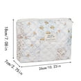 thumbnail image 2 of Quilted Cosmetic Organizer Large Floral Travel Toiletry Pouch Cute Wash Bag For Women Girls, 2 of 5
