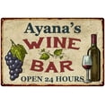 thumbnail image 1 of Ayana's Rustic Wine Bar Sign Wall Decor Kitchen Gift 16 x 24 Matte Finish Metal 116240056289, 1 of 1