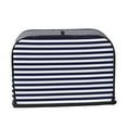thumbnail image 2 of Honeii Navy Blue And White Stripes Print 2 slice Toaster Cover, Two Slice Toaster Dust-proof Cover For Kitchen Small Appliance and Fingerprint Protection, 2 of 7