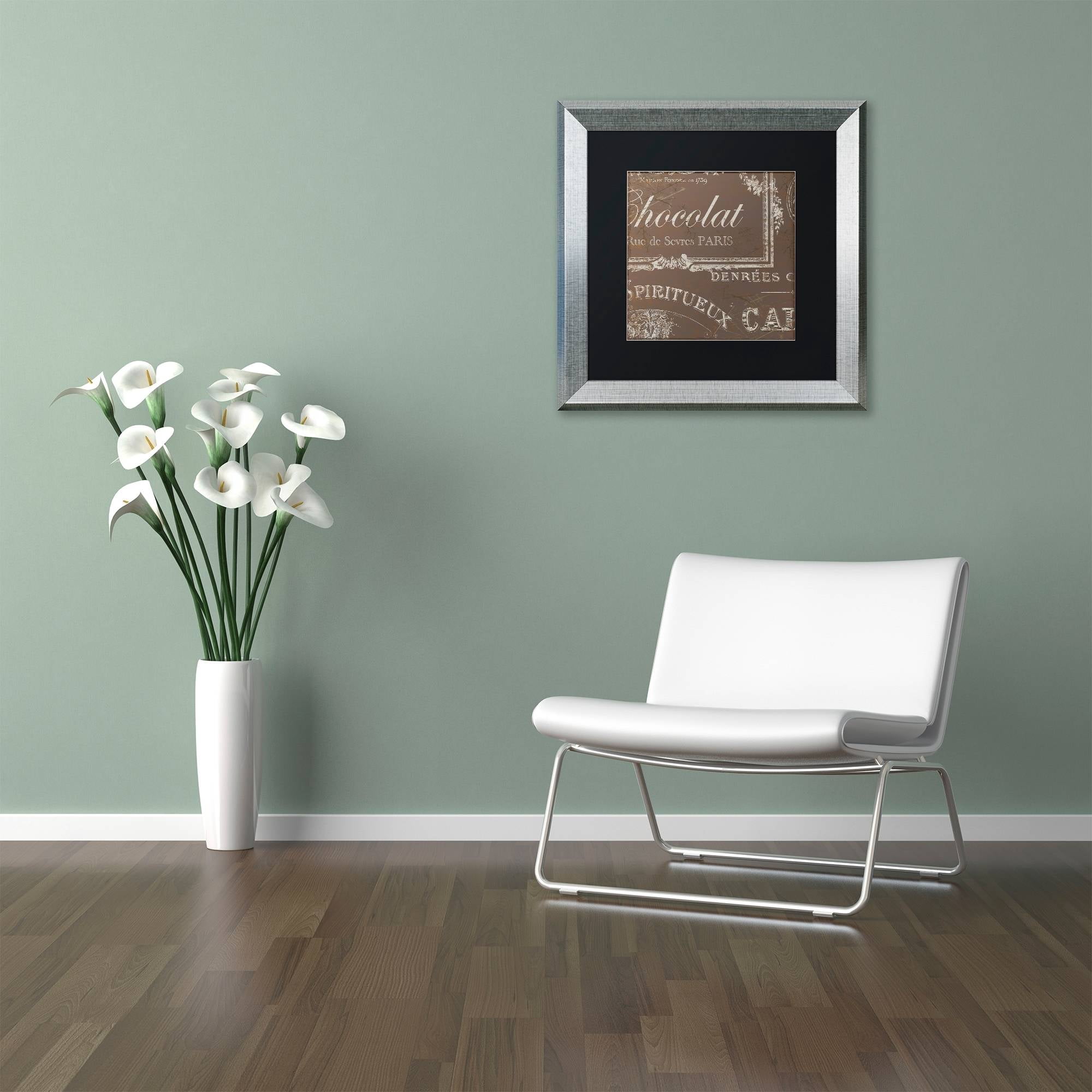 Trademark Fine Art "Bon Mots III" Canvas Art by Color Bakery Black Matte, Silver Frame