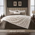 thumbnail image 6 of EVERGRACE Ultra Soft Luxury Fluffy Ridgeline Faux Rabbit Fur Throw Blanket, Thick Warm Bubble Throw for Bed, Cozy Plush Reversible Blankets for Couch, Chair, Sofa, Ivory White, 60x80 Inches, 870 GSM, 6 of 8