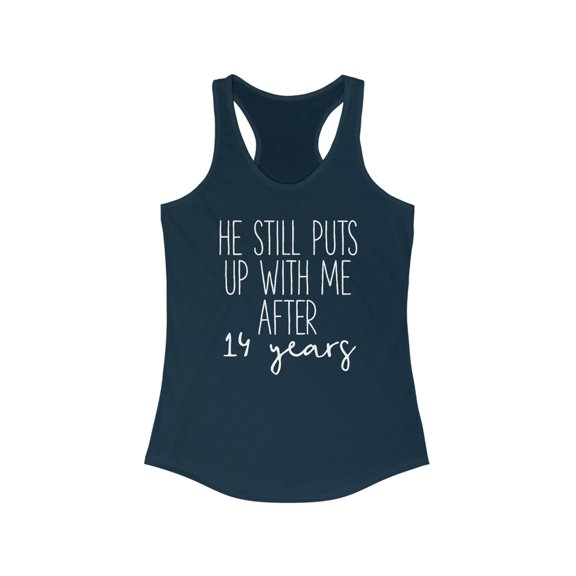14th Anniversary Tank Top Gifts Shirt Womens Sleeveless