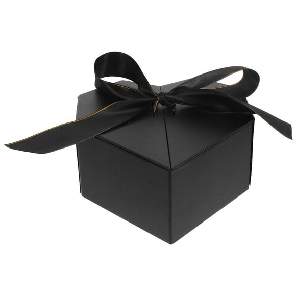MasteelfCA Valentines Day Gift Box with Bowknot Paper Wedding Favor Box Heart Shaped Flower Box with Lid Jewelry Boxes for Wedding Valentines Day Party Gift Decoration Black 22X21X10CM