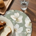 thumbnail image 3 of Sage Green Spring Floral Round Placemats Set of 4 for Dinning Tables,Heat-proof Braided Table Mats 13 Inch,Summer Botanical Flower Washable Place Mat for Kitchen Restaurant Party Decor Table Setting, 3 of 9