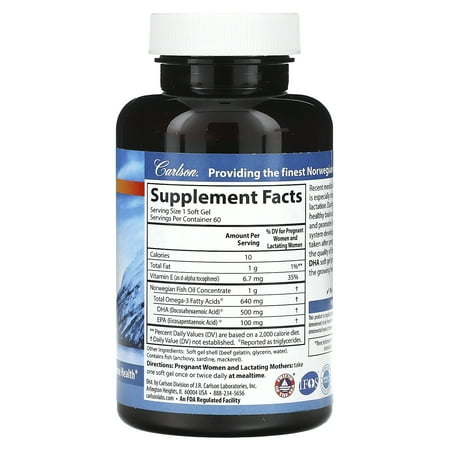 Carlson Laboratories Mother's DHA 60 Softgel