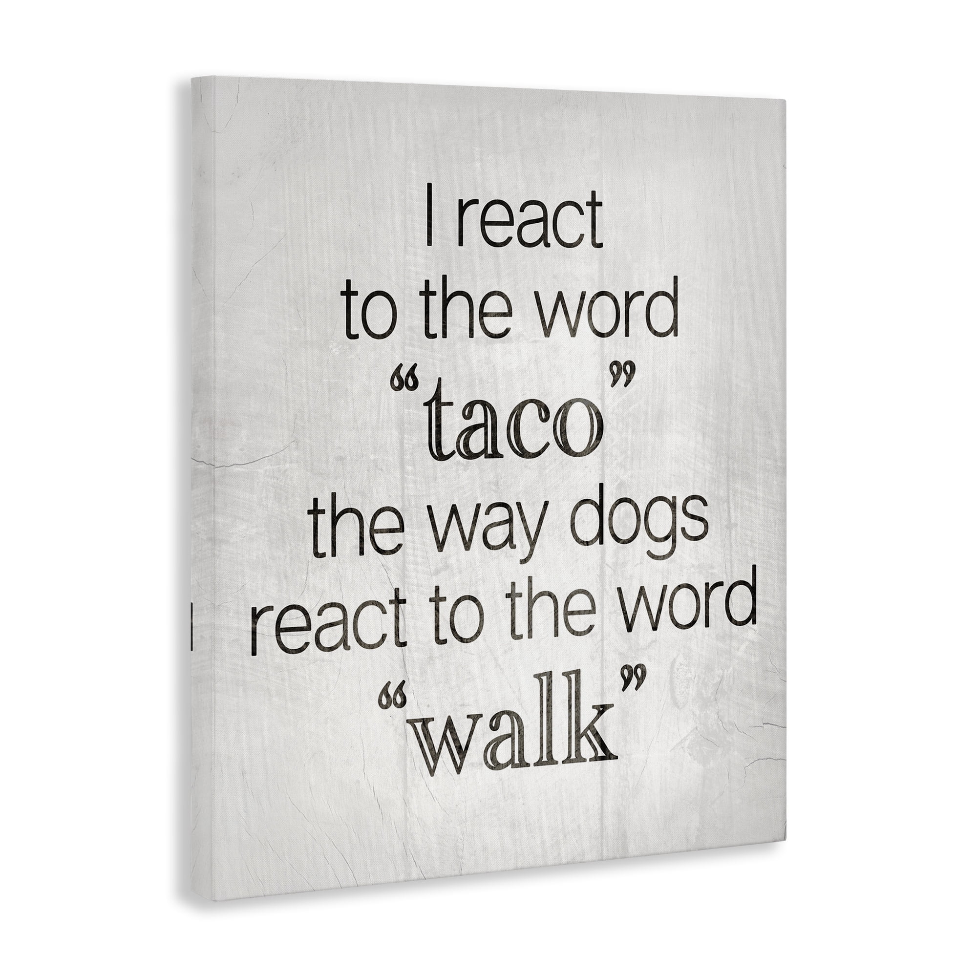 Stupell Industries Funny React To Taco Food & Beverage Painting Gallery Wrapped Canvas Art Print Wall Art, 16 x 20