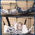 thumbnail image 7 of shuaien 2 Pieces Cat Hammock for Cage Hanging Reversible, Cat Perch with Adjustable Straps, Soft Breathable Cat Window Bed, Double Sides Pet Hammock Suitable for Kitty Puppy Ferret (M, Cat) ﻿, 7 of 7