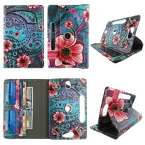 Green Paisley Universal Case for Tablet Voltenick 7-inch 360 Rotating Folio Stand Protector Pu Leather Cover Travel e-reader Cases Card Cash Slots Multiple Viewing Angles