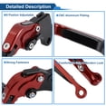 thumbnail image 4 of Short Long Brake Clutch Levers for Yamaha MT125 2014-2021 6 Position Adjustable Motorcycle Handlebar Brake Lever Aluminum Alloy Red Head Black Handle, 4 of 6
