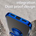thumbnail image 5 of Designed for iPhone 17 Pro Max Case with Ring Stand, 360° Rotatable Holder Support Magnetic Car Mount Soft TPU Plating Shockproof Clear Rubber Phone Case For iPhone 17 Pro Max,Blue, 5 of 6