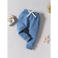 thumbnail image 5 of Bagilaanoe 2PCS Toddler Baby Boy Pants Set Letter Print Long Sleeve Sweatshirt Pullover Tops + Drawstring Sweatpants 6M 12M 18M 24M 3T Kids Casual Sweatsuits, 5 of 9