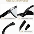 thumbnail image 4 of 3 Pack Blue Light Blocking Glasses for Women Men, Square Frame Computer Screen Eyeglasses Clear Lens Gaming Glasses, 4 of 7
