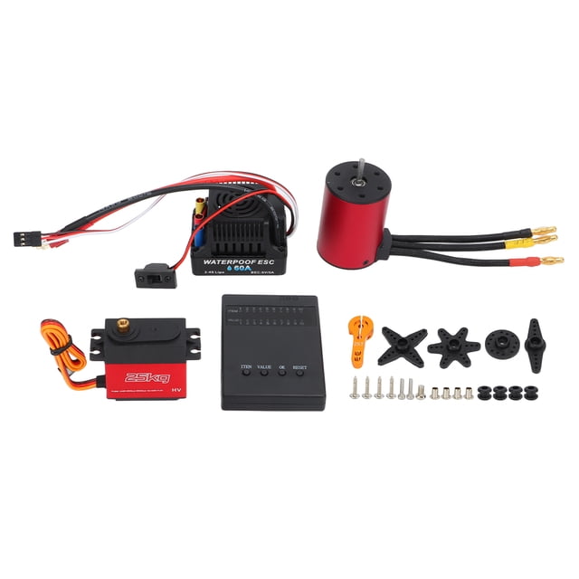 Motor ESC Servo Combo, S3650 5200KV Motor sin escobillas Kit de motor sin escobillas RC Car Upgrade Combo Eficiencia óptima
