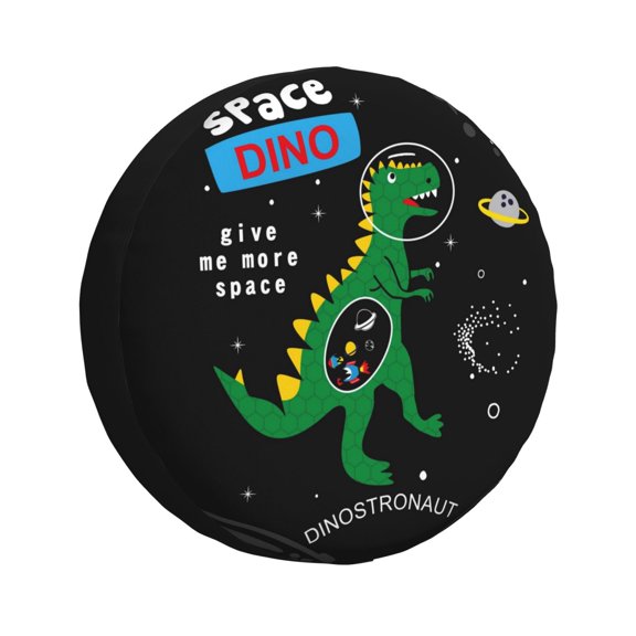 Easygdp Dinosaur Riding a Motorcycle Automobile Tire Dust Cover, 14-17in Spare Tire Cover Universal Fit for Trailer, Car, Truck, SUV, Jeep - 16 inch