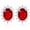 Silver 01, variant on Silvertone Red Cubic Zirconia Oval Royal Earring Studs