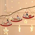 thumbnail image 1 of Adornos de árbol de Navidad de madera, juego terminado, etiquetas de madera para vacaciones, Kit de colgantes y manualidades colgantes de madera pintadas, etiquetas de regalo de Navidad, 3 uds. ER, 1 of 5