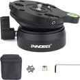 thumbnail image 1 of INNOREL Tripod Leveling Base, LB60 Leveling Base Half Ball with Offset Bubble Level and Bubble Level Bag for Canon, Nikon and Other DSLR Cameras with 1/4" Thread, Tripods and Monopods with 3/8" Thread, 1 of 5