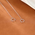 thumbnail image 6 of 925 Sterling Silver Cuff Earrings Chain for Women Crawler Earrings Wrap Climber Earrings Cool Earrings, 6 of 13