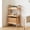 Natural, variant on Hanyu Small 3 Tier Ladder Bookshelf, Narrow Wood Shelf Storage Organizer for Living Room, Bedroom, Small Spaces, Solid Oak Ladder Bookcase, Natural Finish,Freestanding