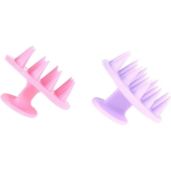 Scalp Massagers Scalp Scrubber 2PCS Silicone Shampoo Brush Hair Brush Portable Grooming Scalp Hair Care Comb Massager Brush for Head Massager Silicone Hair Scrubber Electric Massagers