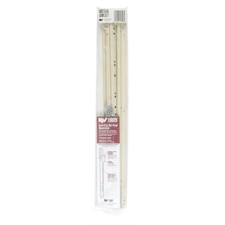 Knape & Vogt 1805H CW 600 24" Cream Epoxy Coated Self Close Euro Style Drawer Slide