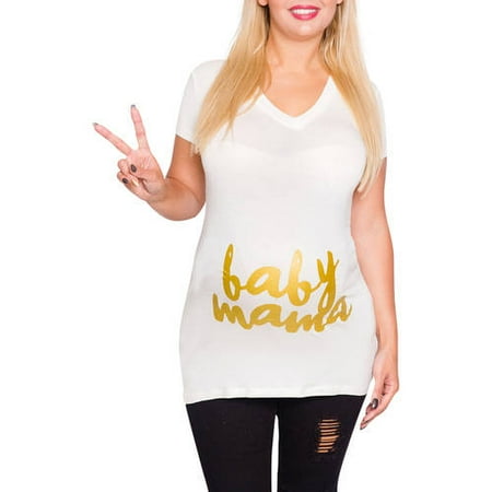 Mommylicious Maternity Baby Mama Slogan Tee