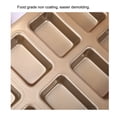 thumbnail image 4 of Molde antiadherente Inteprter para hornear pasteles 8 cavidades Gelatina Acero al Carbono Oro, 4 of 6