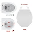 thumbnail image 7 of Round Toilet Seat, Slow Close Toilet Cover Seat for Easy Clean and Stain-Resistant, Plastic Toilet Seat With Cover, Quick-Release Hinges and Quick-Attach Hardware, 7 of 7