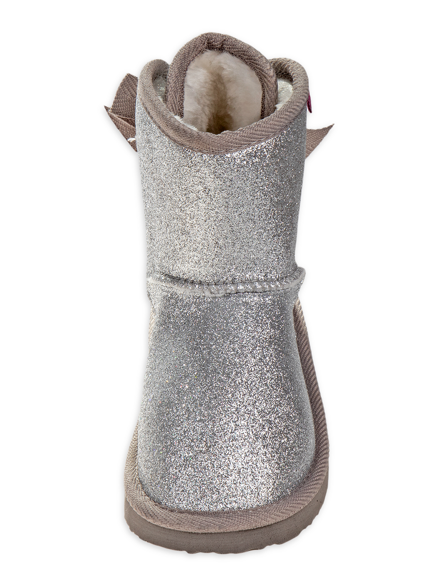 Josmo Glitter & Bows Faux Shearling Ankle Boot (Toddler Girls) - image 4 of 5